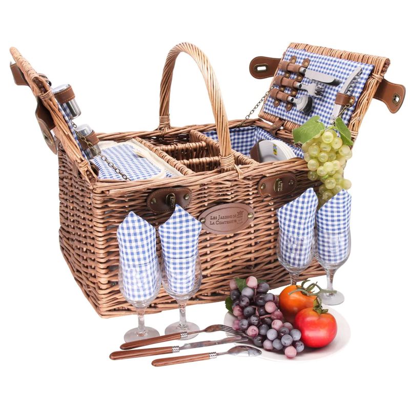 Picnic Basket 4 prs Les Jardins de la Comtesse