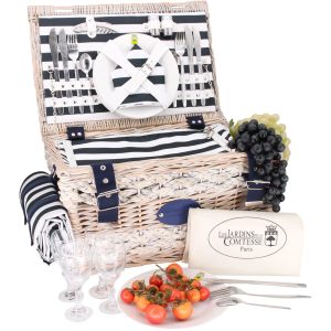 Picnic Basket 4 prs Les Jardins de la Comtesse