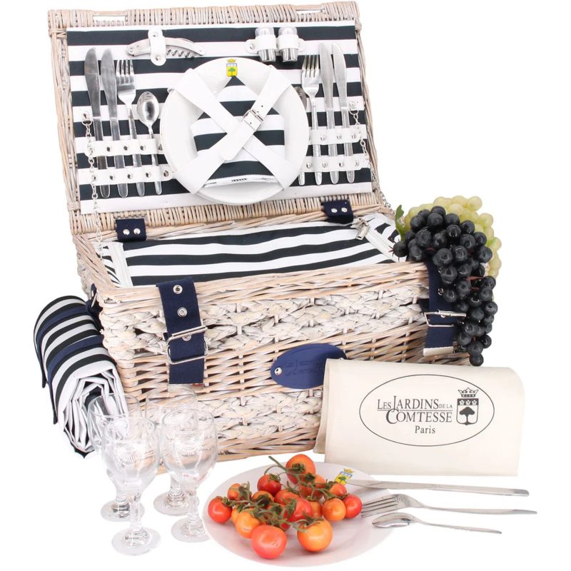 Picnic Basket 4 prs Les Jardins de la Comtesse