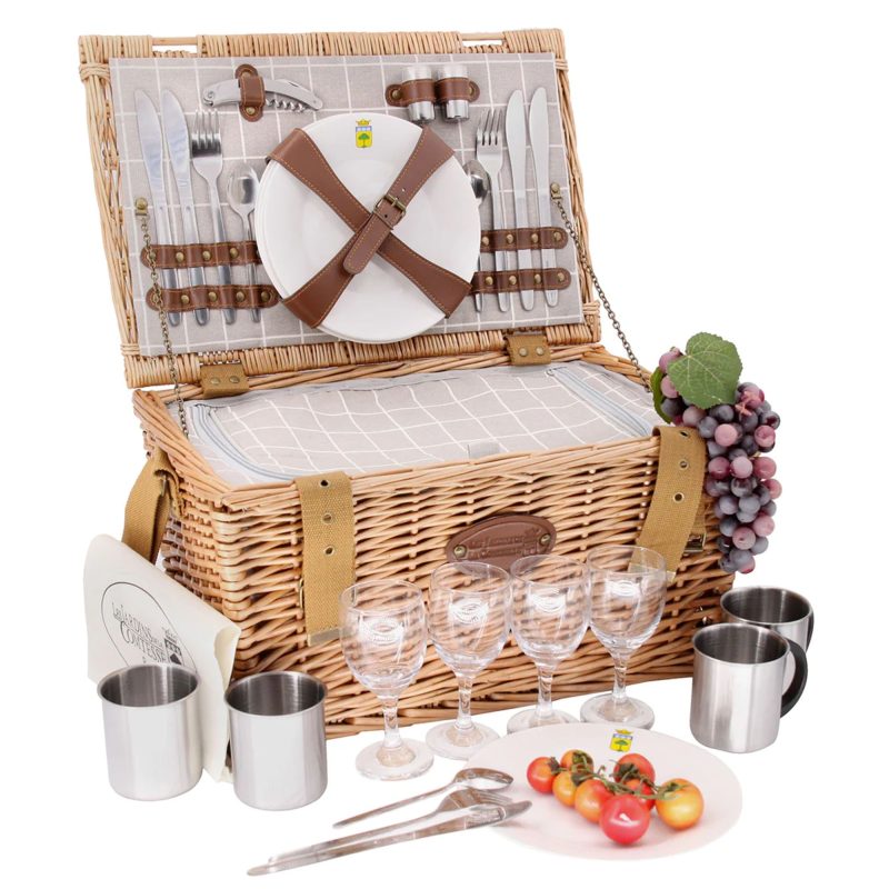 Picnic Basket 4 prs Les Jardins de la Comtesse