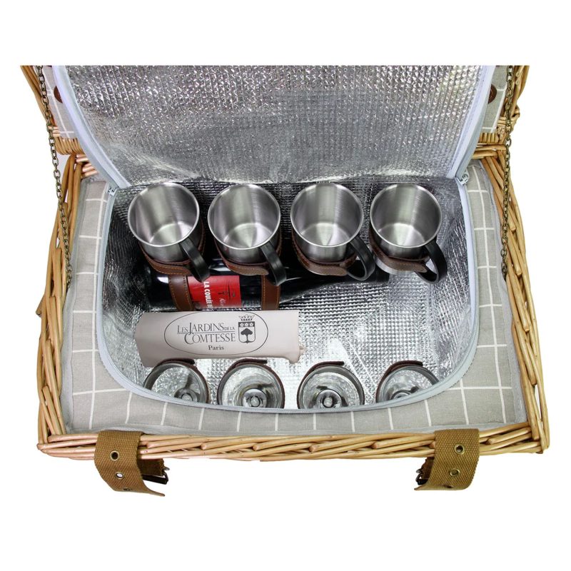 Picnic Basket 4 prs Les Jardins de la Comtesse