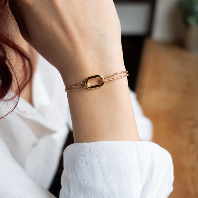 16mm Flat Link Gold Plated