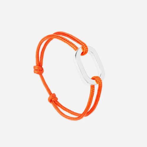 Orange 22mm Flat Link Silver Plated